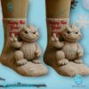 Godzilla Happy New Year 2026 Crochet Socks-x 5Uljrkn