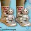 Godzilla Happy New Year 2026 Crochet Socks-z sFqdlH3
