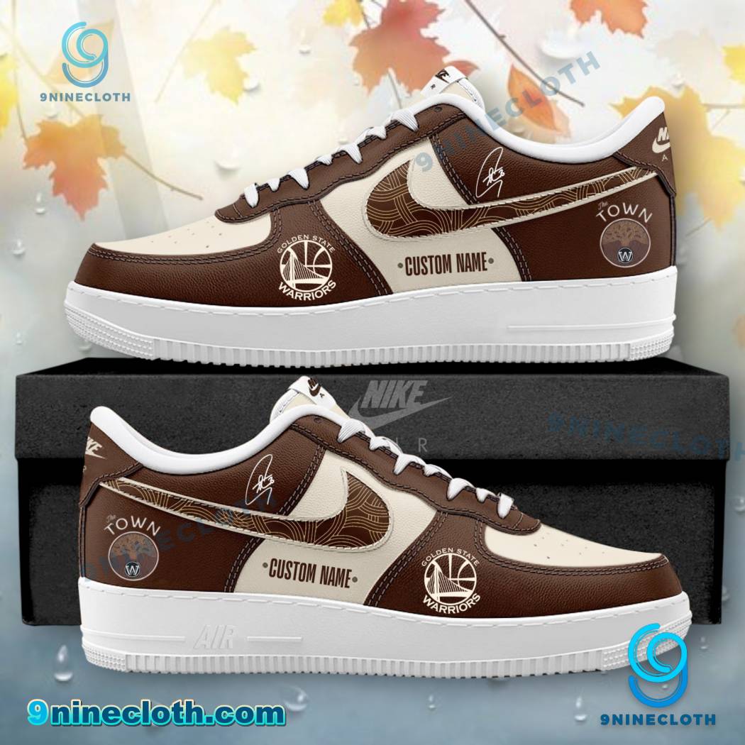 Golden State Warriors The Town Personalized Air Force Shoes Rc5aUVX