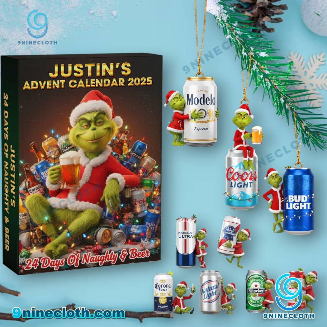 Grinch 24 Days Of Naughty And Beer Personalized Advent Calendar 2025-a aoQOgPZ