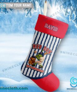 Grinch And Max Boston Red Sox 125th Anniversary Personalized Christmas Stocking TktqgO5