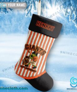 Grinch And Max San Francisco Giants 143rd Anniversary Personalized Christmas Stocking b1JlItX