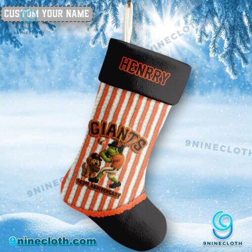 Grinch And Max San Francisco Giants 143rd Anniversary Personalized Christmas Stocking b1JlItX