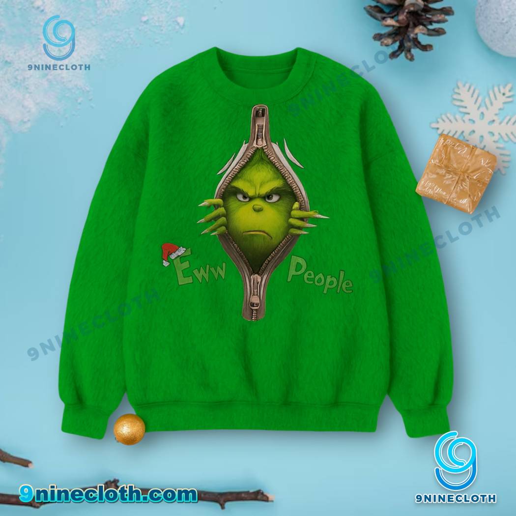 Grinch Eww People Christmas Sweater-a 7CWag8N