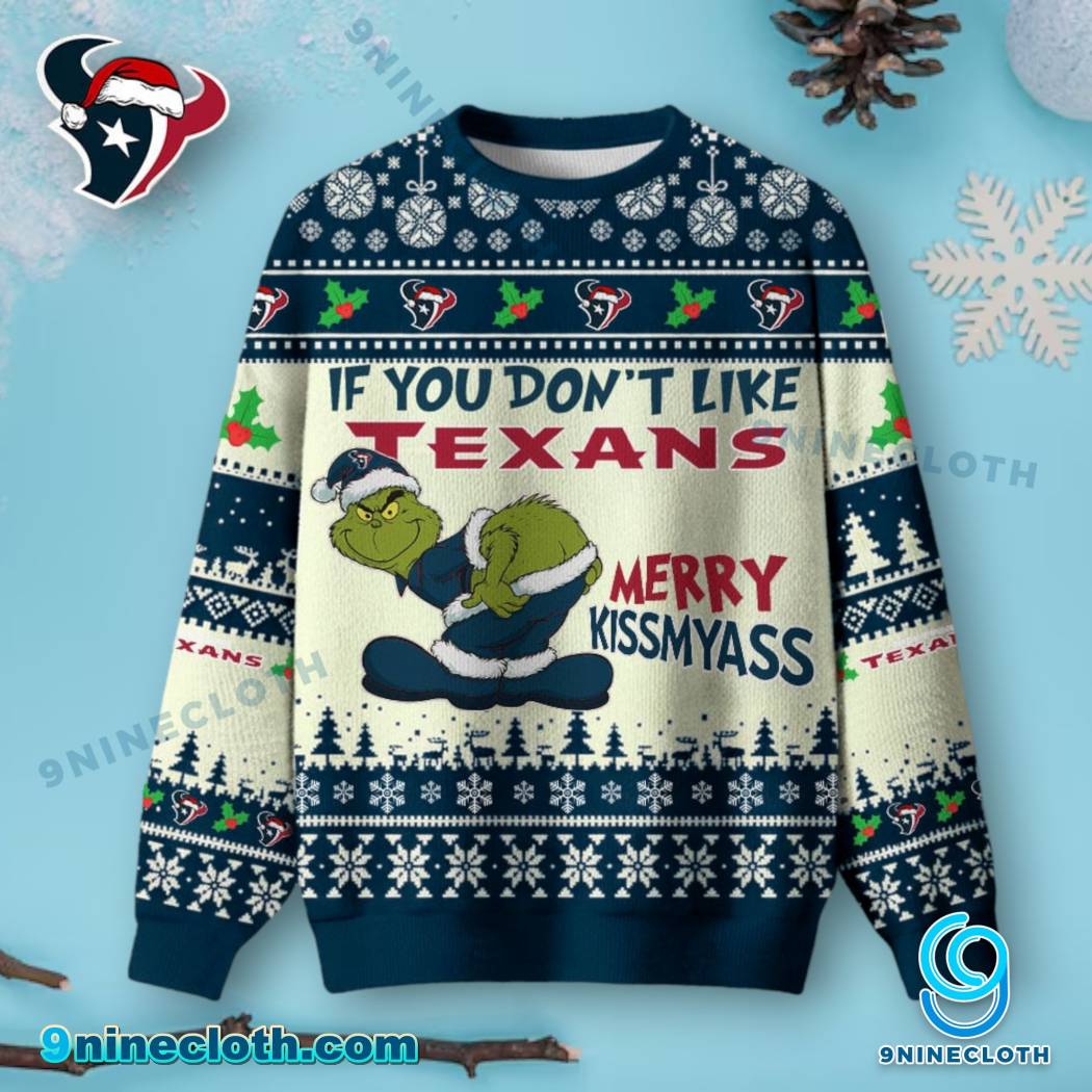 Houston Texans Grinch Merry Kissmyass Ugly Christmas Sweater 7Rdl1Le