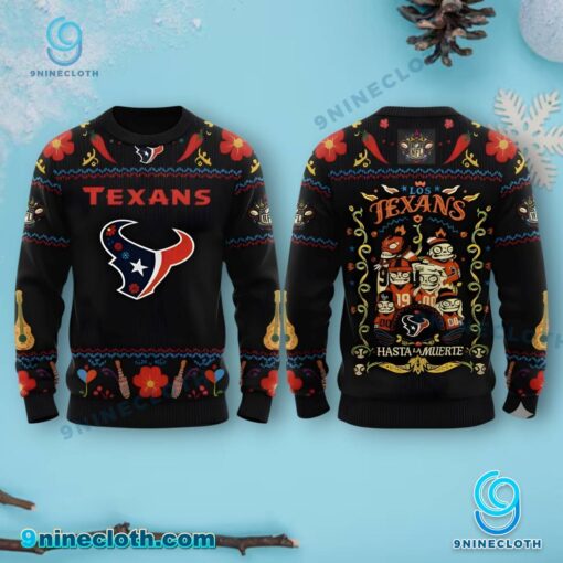 Houston Texans Hasta La Muerte Ugly Christmas Sweater ZEuJ5qw