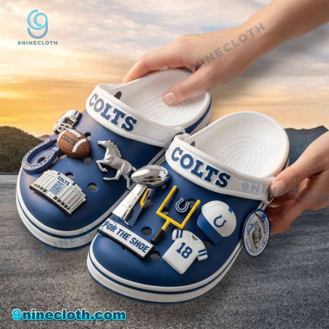 Indianapolis Colts Crocs With Charms-a E2yMY1l