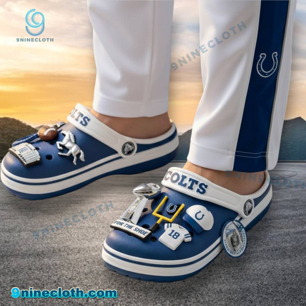 Indianapolis Colts Crocs With Charms-b ma7ZYtF