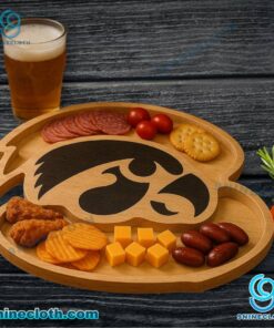 Iowa Hawkeyes NCAA Wooden Charcuterie Board gCoWhKr