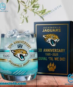 Jacksonville Jaguars 30th Anniversary Whiskey Glass oReY1EH