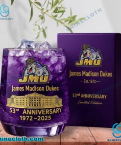 James Madison Dukes 53rd Anniversary 1972-2025 Whiskey Glass cGdglo3