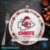 Kansas City Chiefs Christmas Personalized Ceramic Plate SV3lMQB