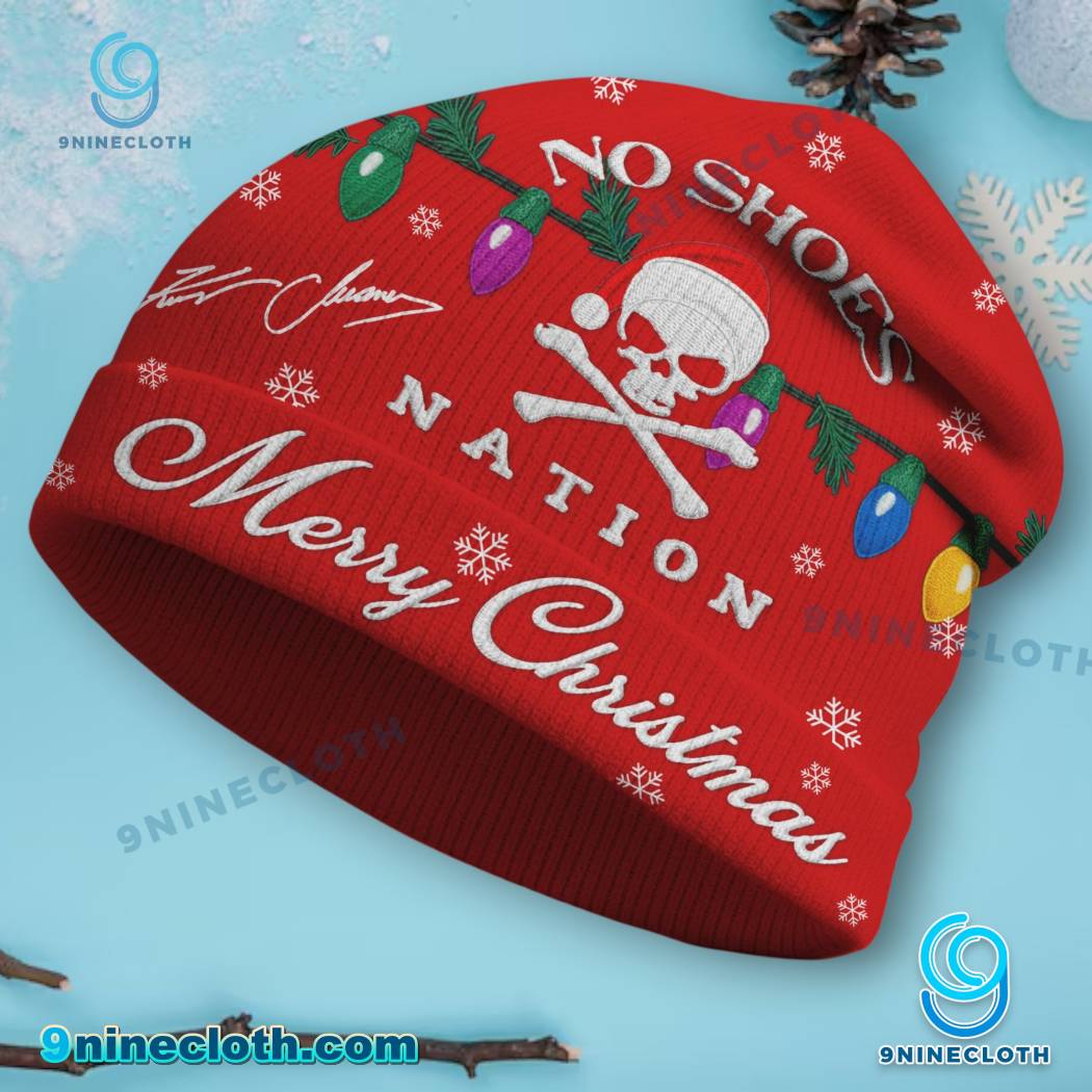 Kenny Chesney No Shoes Nation Merry Christmas Beanie Hat-a X3I0T7A