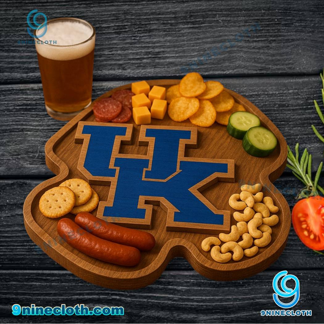 Kentucky Wildcats NCAA Wooden Charcuterie Board gPc8tof