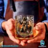 Kneeling Crusader Knight With Sword And Bible Personalized Whiskey Glass-b UzGk6oZ