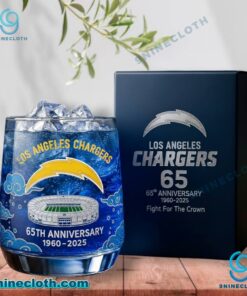 Los Angeles Chargers 65th Anniversary 1960-2025 Whiskey Glass rzqFwZX