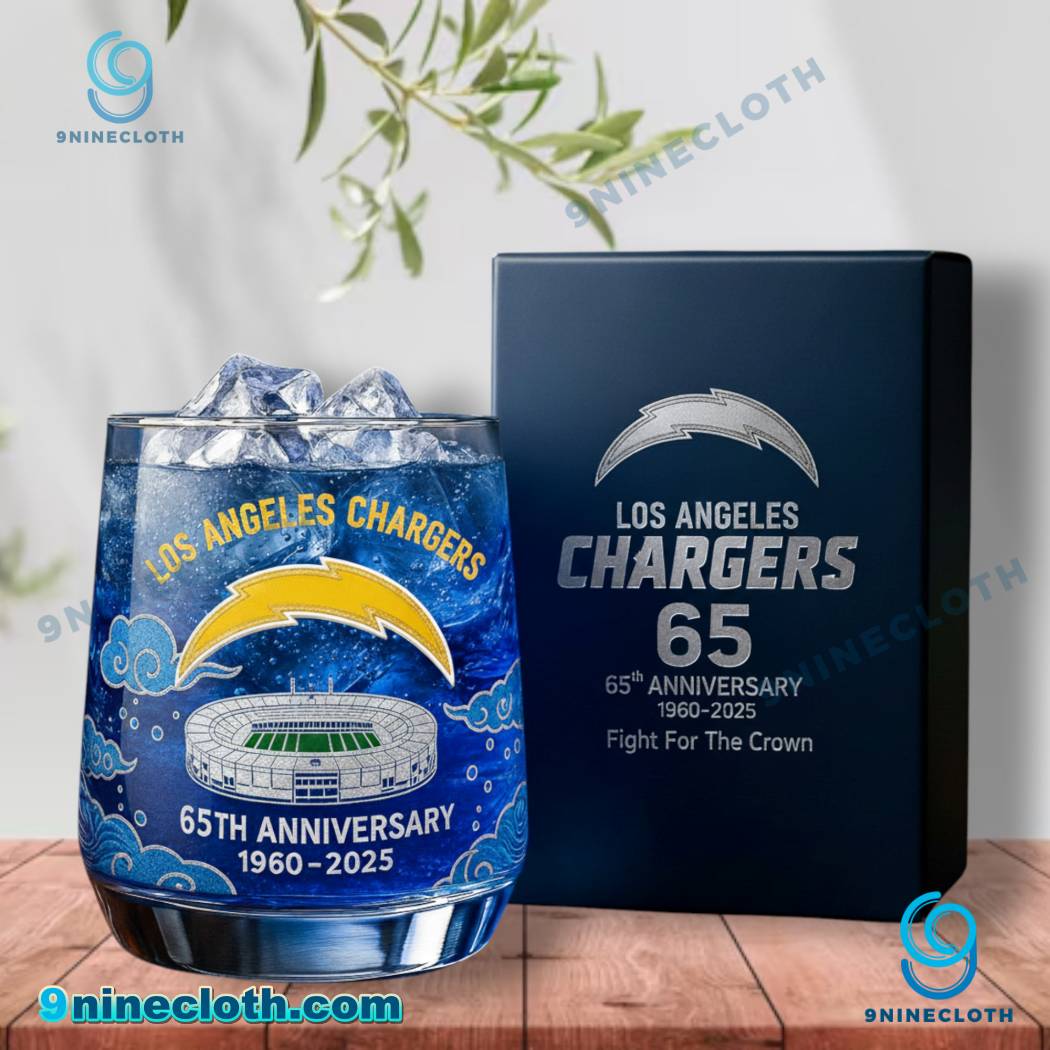 Los Angeles Chargers 65th Anniversary 1960-2025 Whiskey Glass rzqFwZX