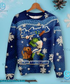 Los Angeles Dodgers 143rd Anniversary Christmas Sweater DWo37p6