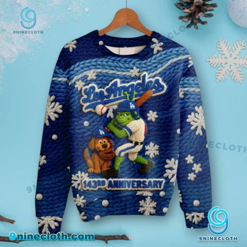 Los Angeles Dodgers 143rd Anniversary Christmas Sweater DWo37p6