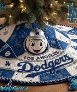 Los Angeles Dodgers Christmas Tree Skirt QMc5nUK