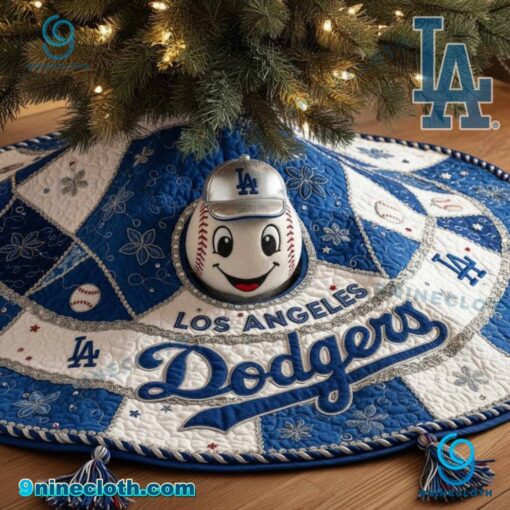 Los Angeles Dodgers Christmas Tree Skirt QMc5nUK