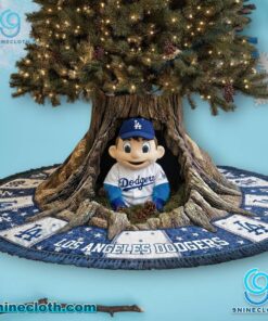 Los Angeles Dodgers Mascot Christmas Tree Skirt 8lTSnIJ