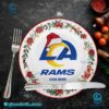 Los Angeles Rams Christmas Personalized Ceramic Plate Akz1PWu