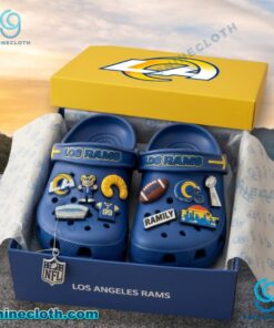 Los Angeles Rams Crocs With Charms rL9qjoP