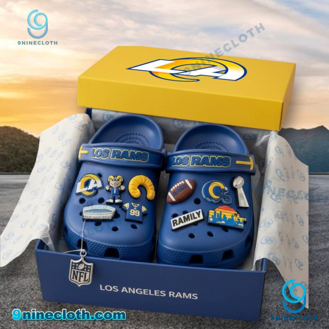 Los Angeles Rams Crocs With Charms rL9qjoP