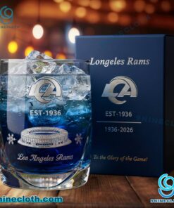 Los Angeles Rams Est 1936 Whiskey Glass Abn38PB