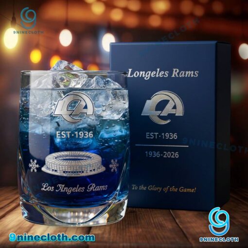 Los Angeles Rams Est 1936 Whiskey Glass Abn38PB