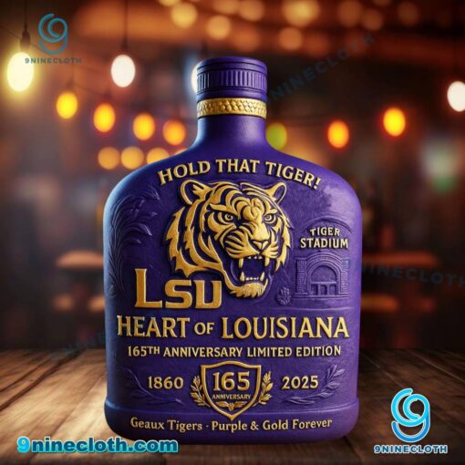 Lsu Heart Of Louisiana 165th Anniversary Whiskey Bottle KTEytek