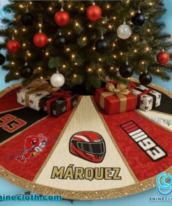 Marc Marquez Christmas Tree Skirt RidIJTY