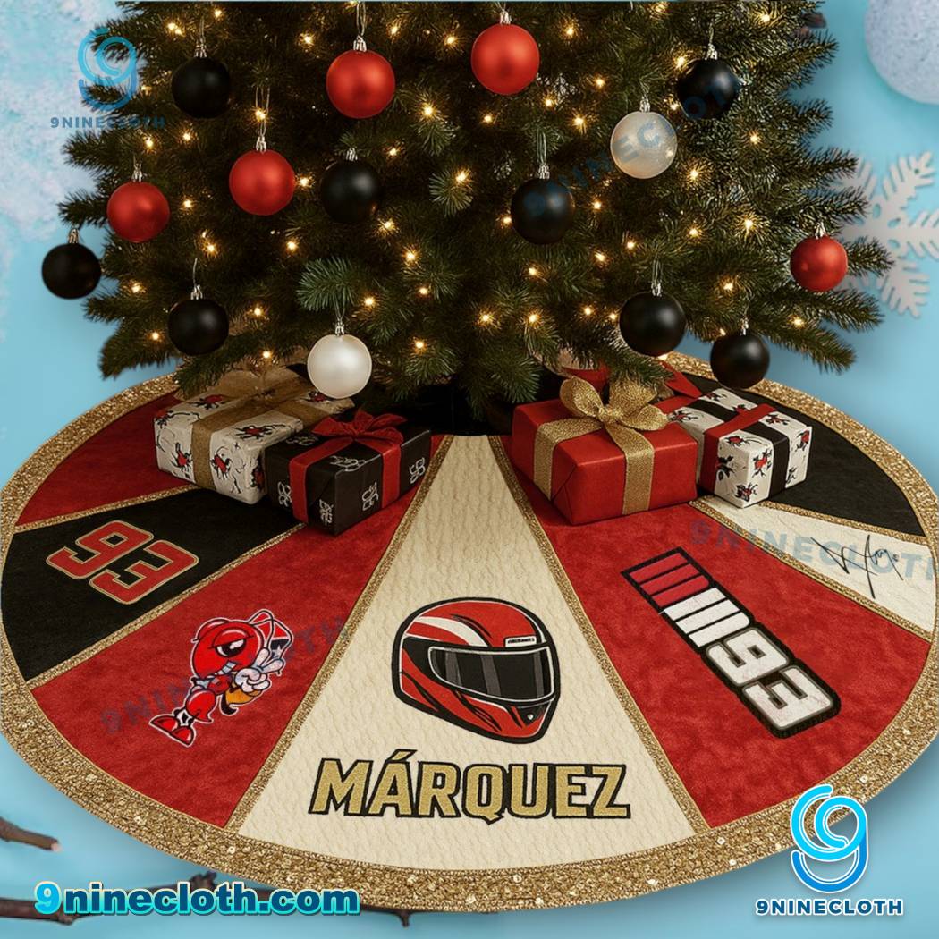 Marc Marquez Christmas Tree Skirt RidIJTY