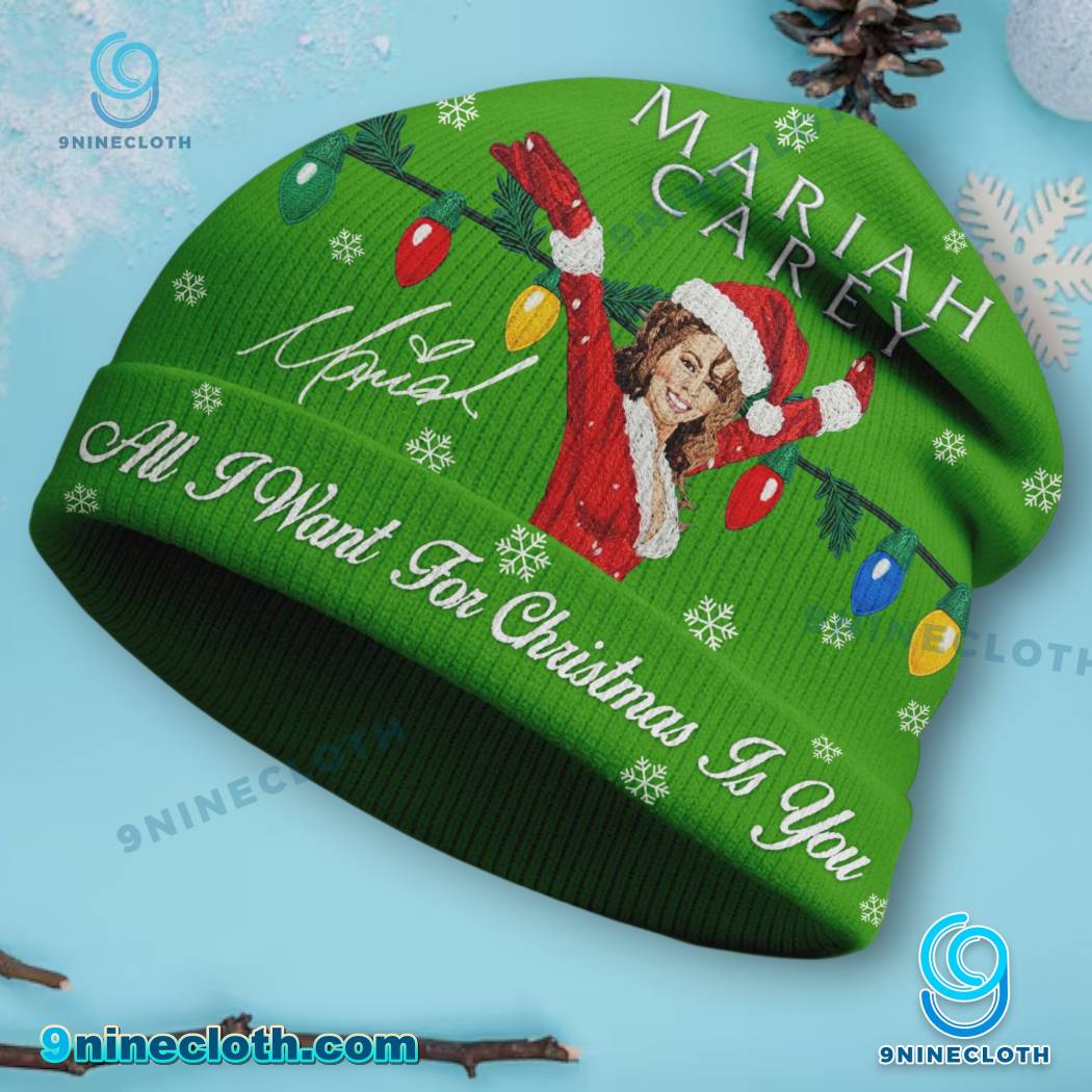 Mariah Carey All I Want For Christmas Is You Beanie Hat-a oLChxEs