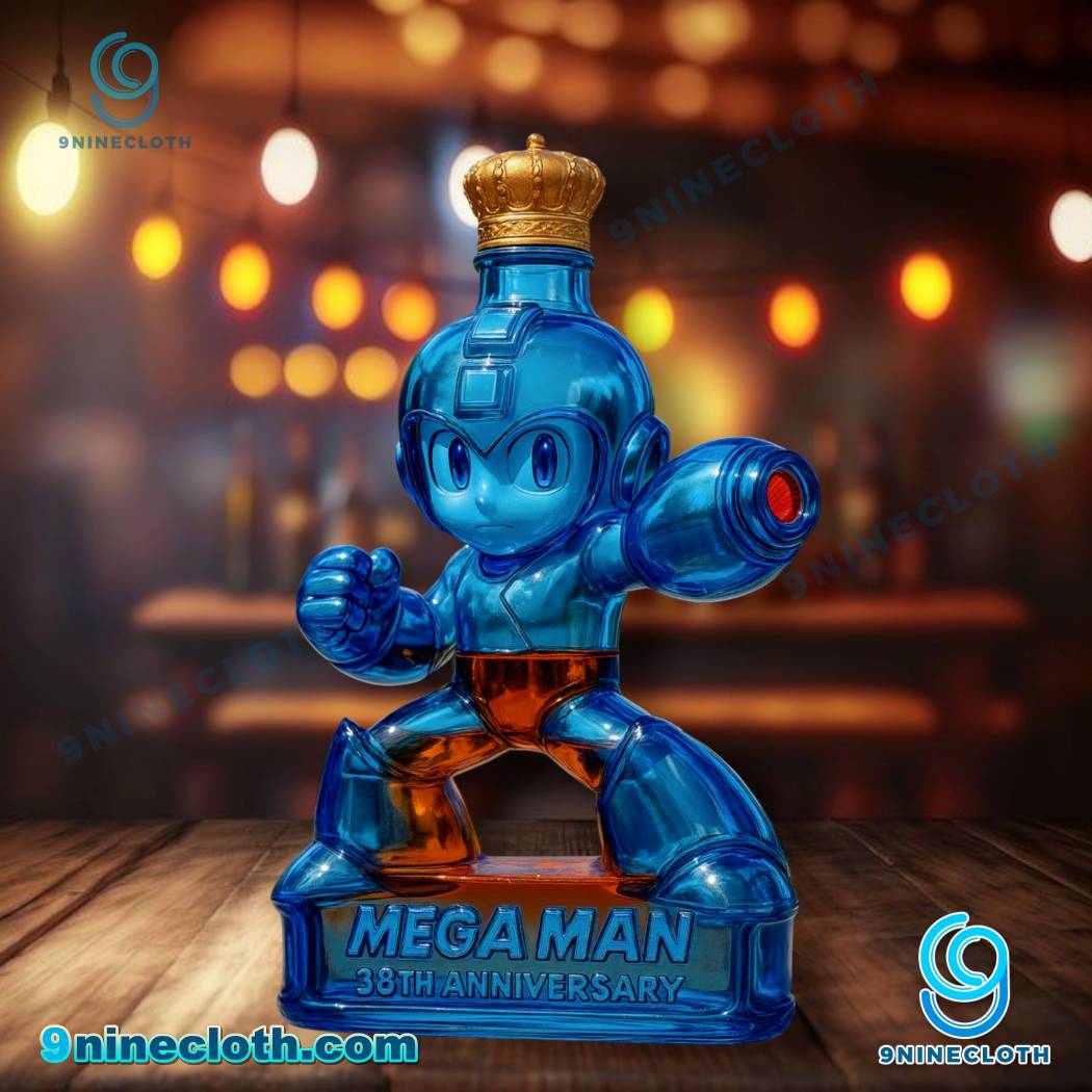 Mega Man 38th Anniversary Whiskey Bottle 7eTKYkR
