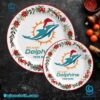 Miami Dolphins Christmas Personalized Ceramic Plate-b MSmTi6d