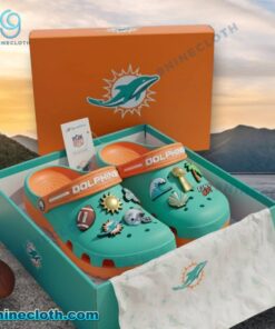 Miami Dolphins Crocs With Charms UeC9wyX