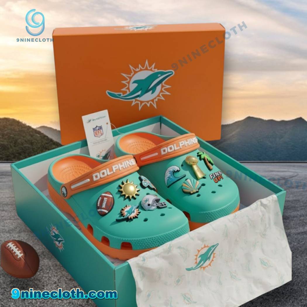 Miami Dolphins Crocs With Charms UeC9wyX