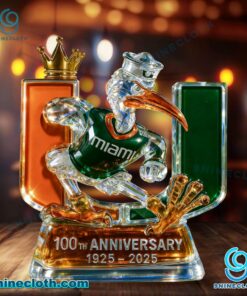 Miami Hurricanes 100th Anniversary 1925-2025 Whiskey Bottle k8Af2d0