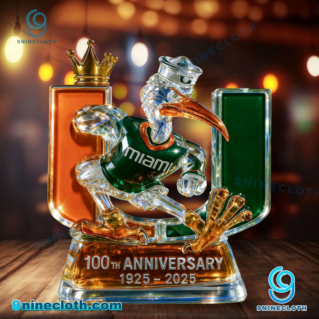 Miami Hurricanes 100th Anniversary 1925-2025 Whiskey Bottle k8Af2d0