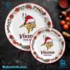 Minnesota Vikings Christmas Personalized Ceramic Plate-b xrKVk1v