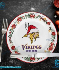 Minnesota Vikings Christmas Personalized Ceramic Plate fzR0Vlm