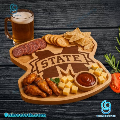 Mississippi State Bulldogs NCAA Wooden Charcuterie Board wF4rdSm