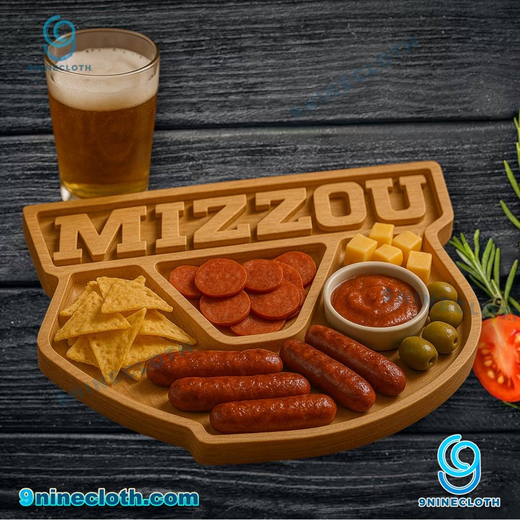 Missouri Tigers NCAA Wooden Charcuterie Board TY0LnVp