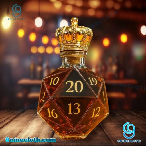 Nat20 D&D Whiskey Bottle VNFUuzc
