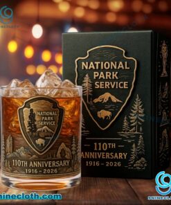 National Park Service 110th Anniversary 1916-2026 Whiskey Glass 105mD8h