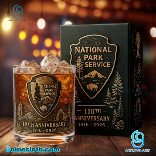 National Park Service 110th Anniversary 1916-2026 Whiskey Glass 105mD8h