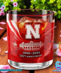 Nebraska Cornhuskers 135th Anniversary Whiskey Glass jplRa0Z