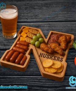 Nebraska Cornhuskers NCAA Wooden Charcuterie Board uS35rQU